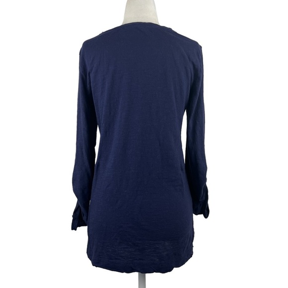 𝅺ann TAYLOR LOFT V-LACE‎ NECK LONG SLEEVED TUNIC - Picture 2 of 11